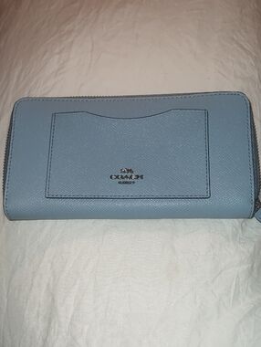 Coach Zip-Around Wallet in Slate Blue